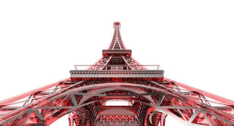 Eiffel Tower view 3d illustration rendering Stock-Illustration