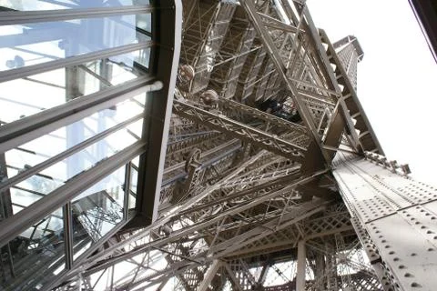 Eiffel Tower, view from below. Paris Stock Photos