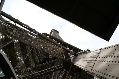 Eiffel Tower, view from below. Paris Stock Photos