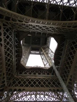 Eiffel tower,the view from the bottom Stock Photos
