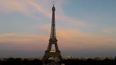 Eiffel Tower View From The Observation Deck. Stock Footage 68755577