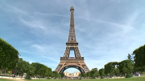 Eiffel Tower Wide Shot 3 Stock Footage 53011004