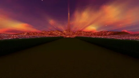 Eiffel tower,sunset scene Video stock 70671480