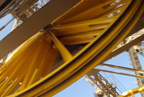 EiffelTower Elevator  Mechanism Wheel Stock Footage 937401