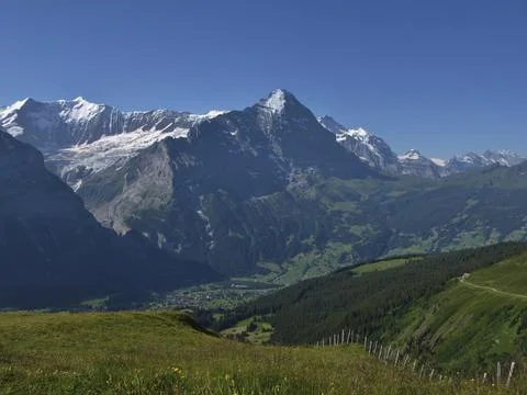 Eiger and Grindelwald Stock Photos