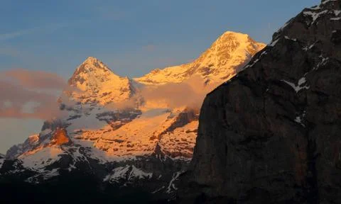 Eiger and Monch Stock Photos