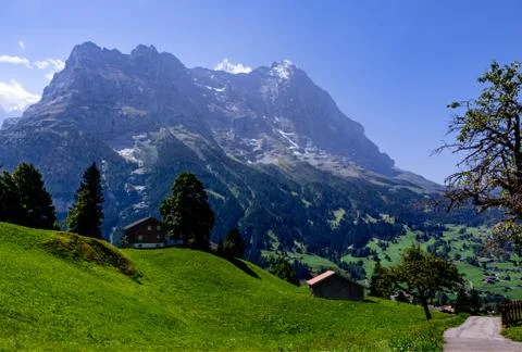 Eiger mountain - Grindelwald Stock Photos