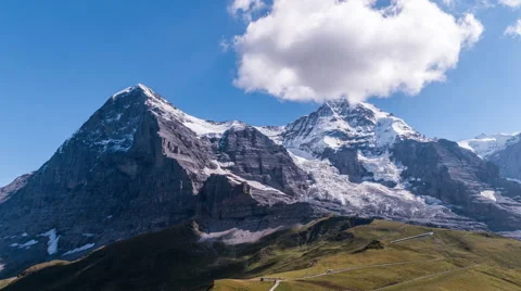 Eiger,Monch and Jungfrau Stock Footage 68591248