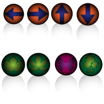 Eight 3d logo design Stock Illustration