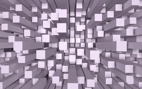 Eight-3D renderings shape of cubic Illustrazione stock