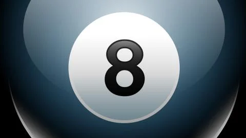 Eight Ball, Billiards, Pool Game Illustrazione stock