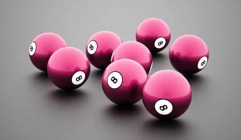 Eight Ball on a plain white background Stock Illustration