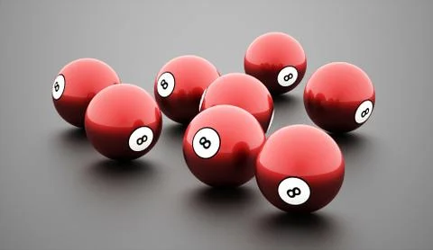 Eight Ball on a plain white background Stock Illustration