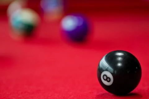 Eight balls billiards Stock-Fotos