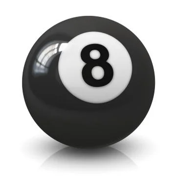Eight billiard ball Illustrazione stock
