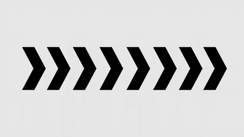 Eight Black Chevron Arrows Loop With Alpha Channel Stock Footage 334592407