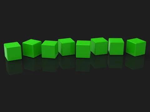 Eight blank blocks show copyspace for 8 letter word Иллюстрация