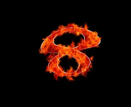 Eight burning. Stock Illustration
