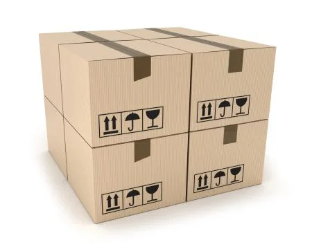 Eight cargo box (done in 3d) Stock Illustration