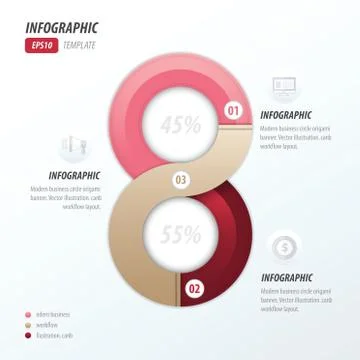 Eight circle infographic  valentines  style Stock-Illustration