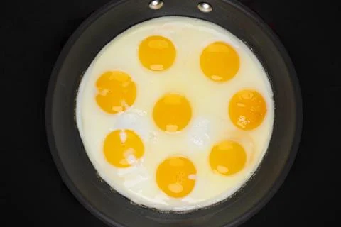 Eight Fried Eggs Foto stock