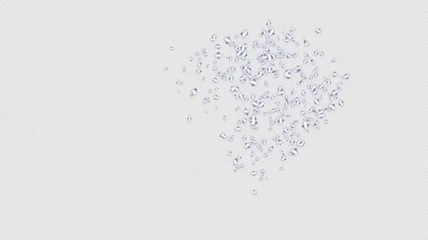 Eight Glittering Silver Confetti Bursts from Multiple Directions Stock Footage 337711734