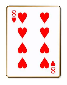 Eight Hearts Illustrazione stock