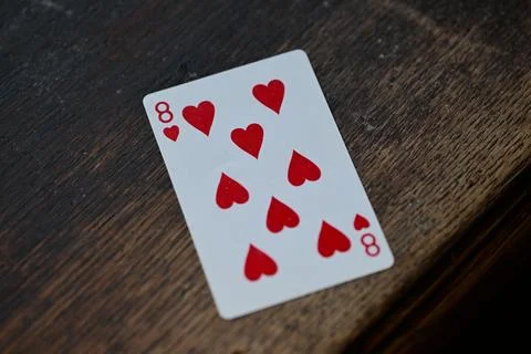The eight of hearts. Stock Photos