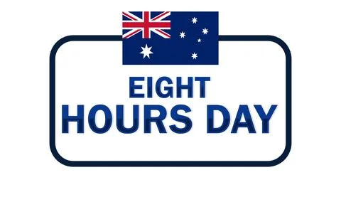 EIGHT HOURS DAY Stock Illustration