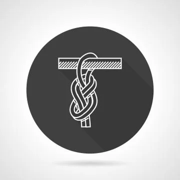Eight knot black round vector icon Stock Illustration