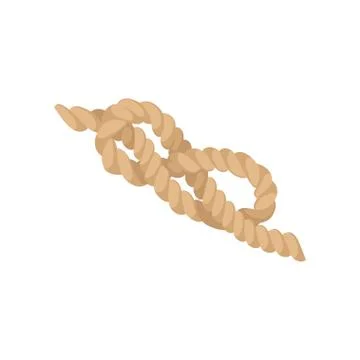 Eight knot, jute string rope vector Illustration Stock Illustration