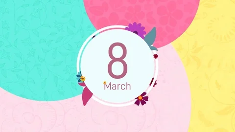 Eight March Background Loop Stock Footage 125570205