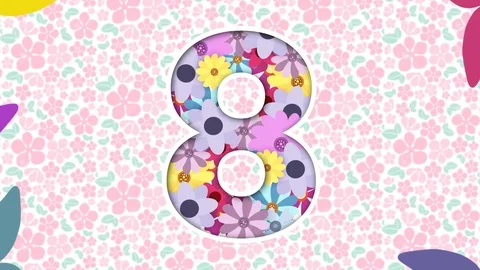 Eight March Background Loop2 Stock Footage 125570195