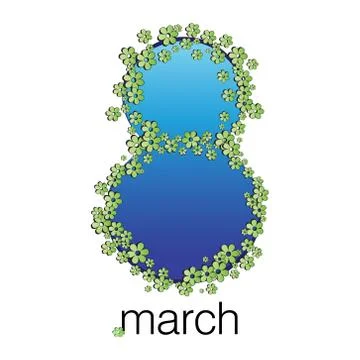 Eight march womans day three Stock Illustration
