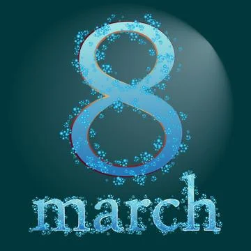 Eight march womans day two Stock Illustration