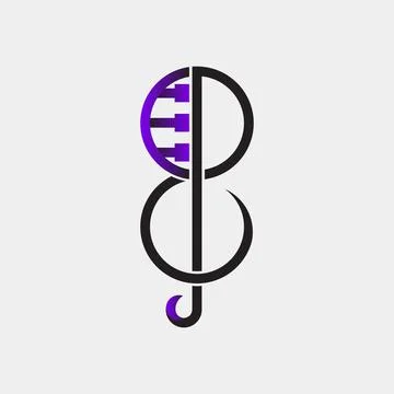Eight Melody logo Stock Illustration