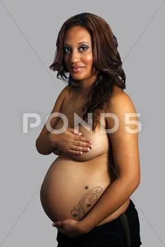 Eight months pregnant, intimate (2) Stock Photos