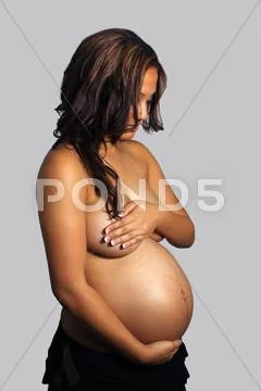 Eight months pregnant, intimate (4) Stock Photos