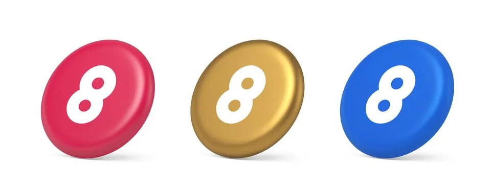 Eight number button mathematic counting calculator web application 3d reali.. Stock Illustration