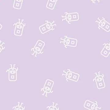 Eight number character line vector seamless pattern Stockillustratie