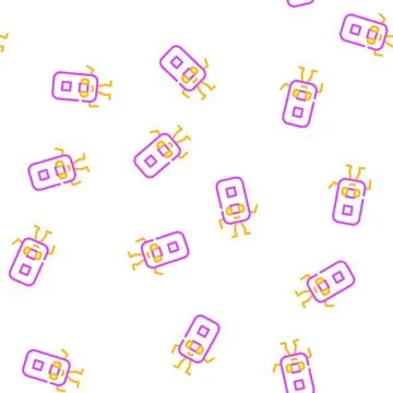 Eight number character vector seamless pattern Stock Illustration