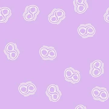 Eight number line seamless pattern Stock Illustration