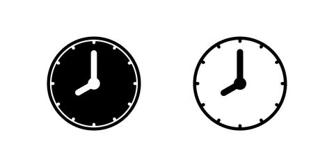 An eight oclock analog clock icon, perfect for indicating time, scheduling,.. Stock Illustration