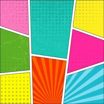 Eight old speech bubble background pop art Stock Illustration