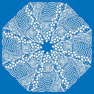 Eight-petalled mandala. Hand drawn vector illustration. Unconventional orname Stock Illustration