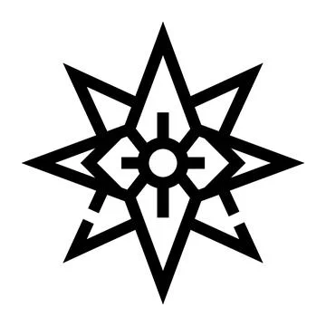 Eight point star geometric design abstract symbol Stock Illustration
