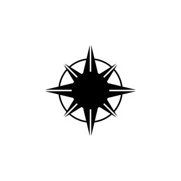 Eight-pointed star in a circle icon. Element of tattoo icon for mobile concept Stock Illustration