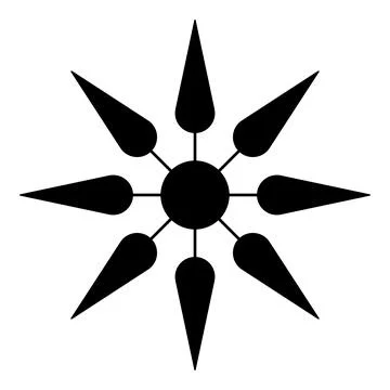 Eight-pointed star, crop circle pattern Stock Illustration