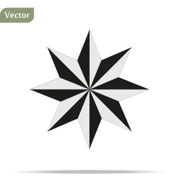 Eight-pointed star icon. Element of simple icon for websites, web design, mob Stock Illustration