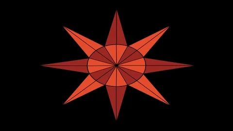 Eight pointed star simple animation. Stock Footage 268000695